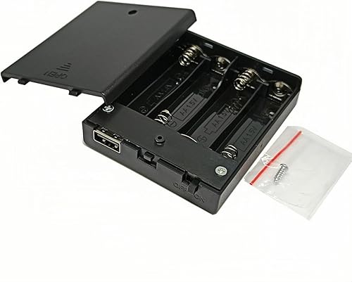 Miniatura 8 de Decorit Caja de soporte de batería 4-AA a USB con interruptor de encendidoapagado para cadena de luces LED alimentadas por USB tira de luces luces