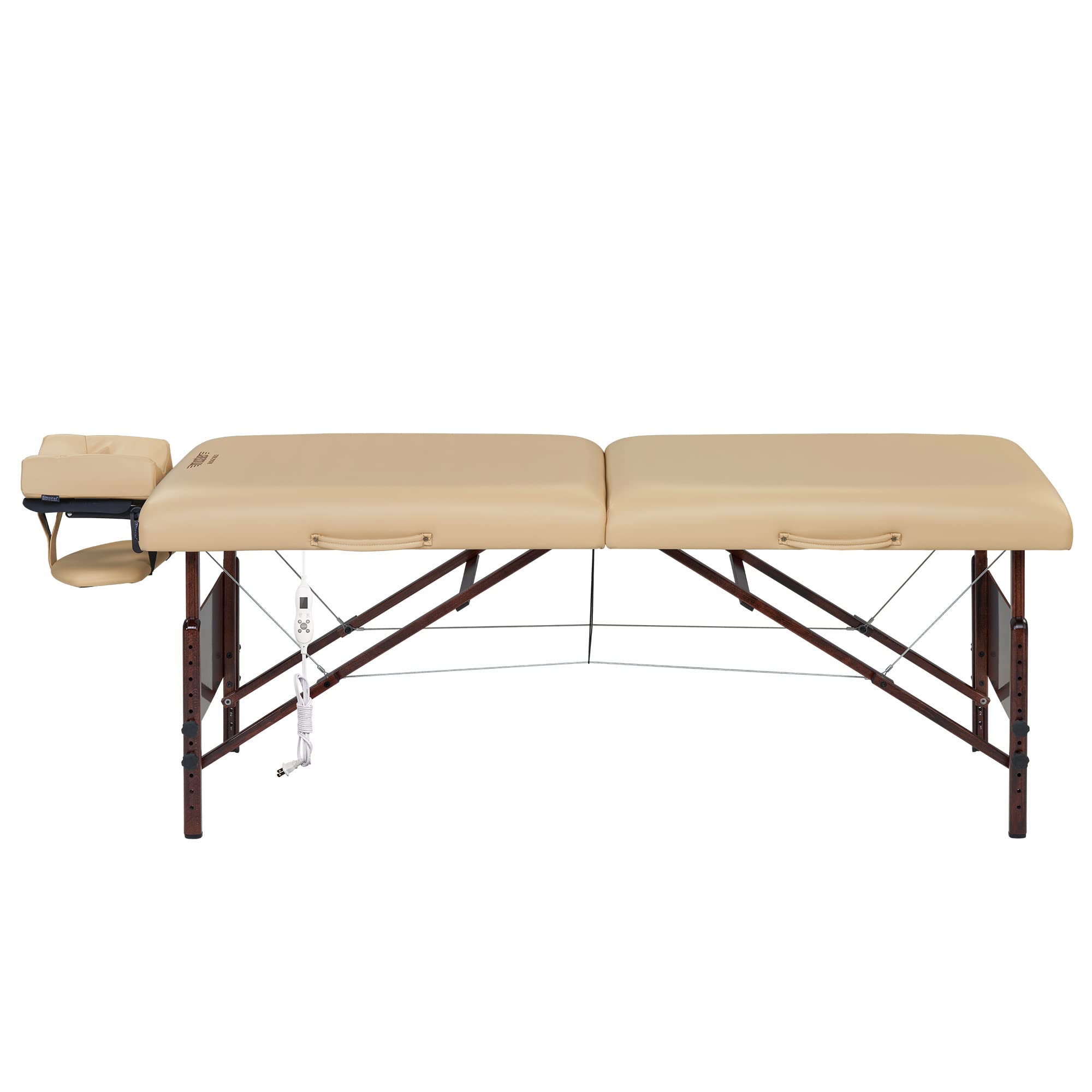Master Massage Paquete de mesa de masaje portátil Del Ray Therma Top de 30 pulgadas, color crema 7