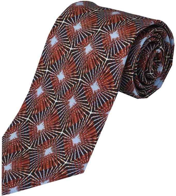 [0-STYLE.cravat] ネクタイ シルク ブラドネクタイ 日本製 小紋 ネイビー系 海老茶 YUKIE OHISHI おし