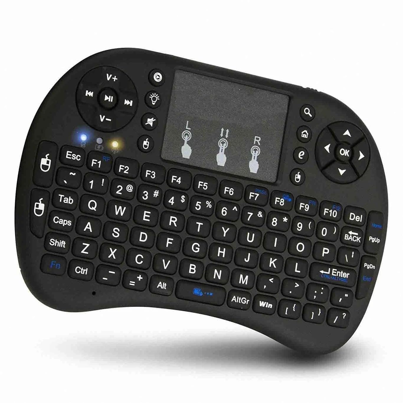 Mini Bluetooth & 2.4GHz Wireless Keyboard with Touchpad, RGB Backlit 92-Key Rechargeable Portable Remote Control for Smart TV, Android TV Box, Fire TV Stick, Windows PC, Laptop, Mac & Tablet-image-17
