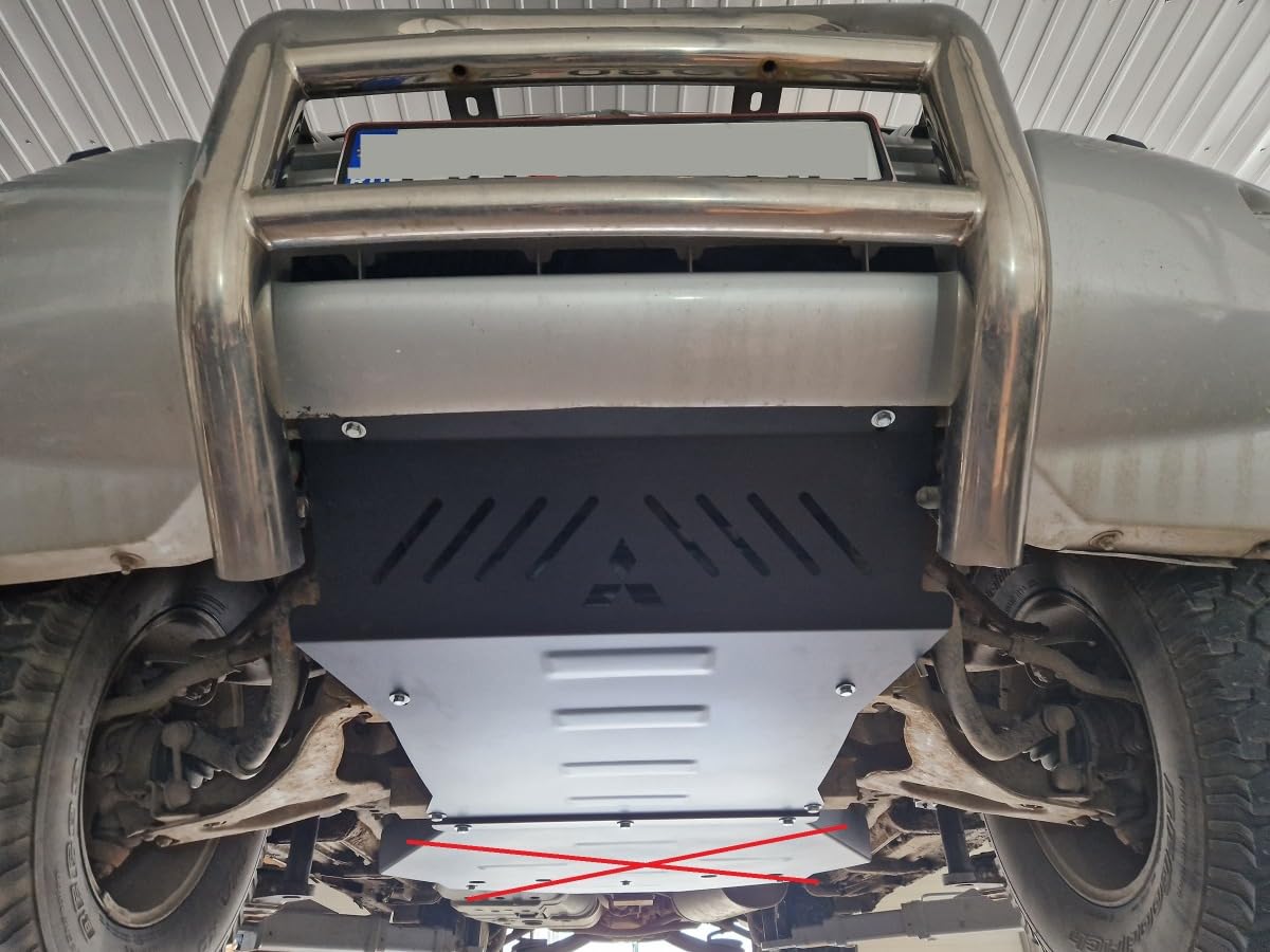 compatibile con Piastra paramotore di acciaio Mitsubishi Pajero 3 V60, V70 Vers 2.0 1999-2007