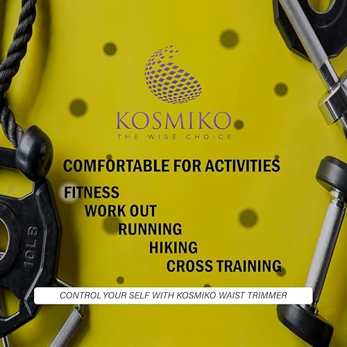 Miniatura 7 de KOSMIKO Faja reductora de cintura, moldeador de sudor para mujeres y hombres con gel potenciador de entrenamiento, moldeador de cintura para