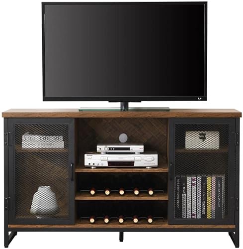 Miniatura 6 de Kopokd Maximiza tu espacio con el gabinete de almacenamiento multifuncional, almacenamiento de licores y vidrios para bar de vino, soporte para TV,