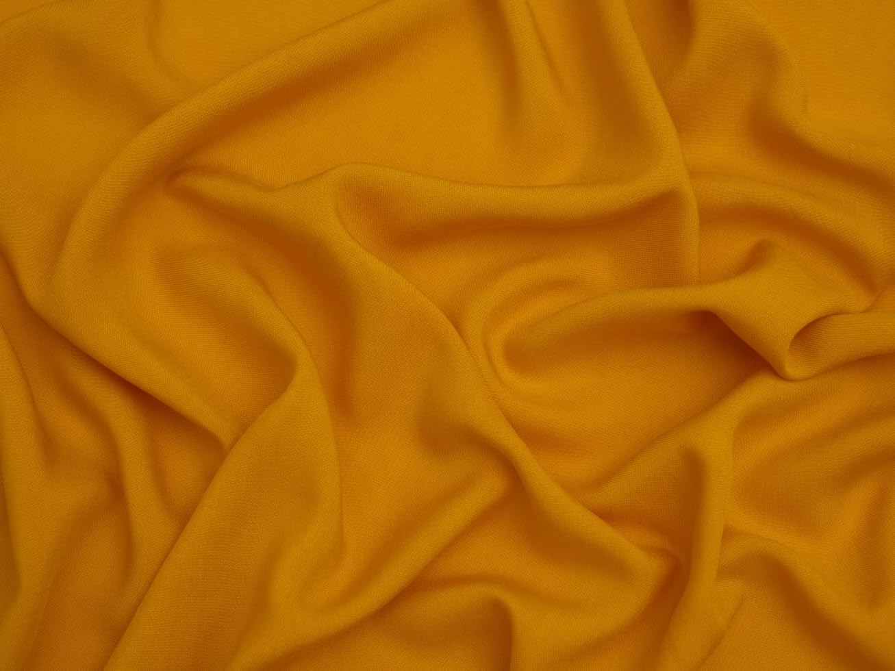 Minerva Core Range Ochre Viscose Challis Fabric