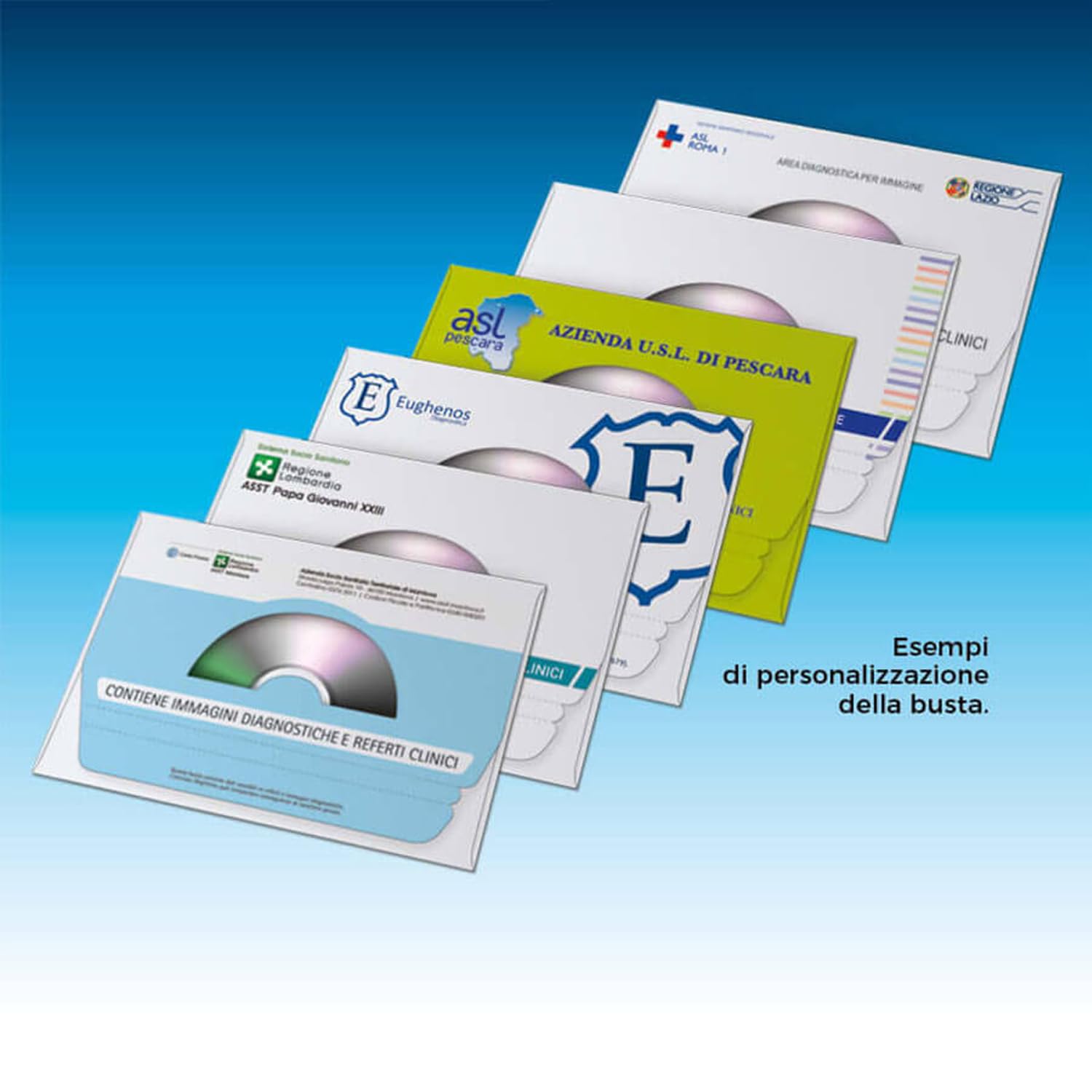 Busta bianca per CD referti medici analisi cliniche