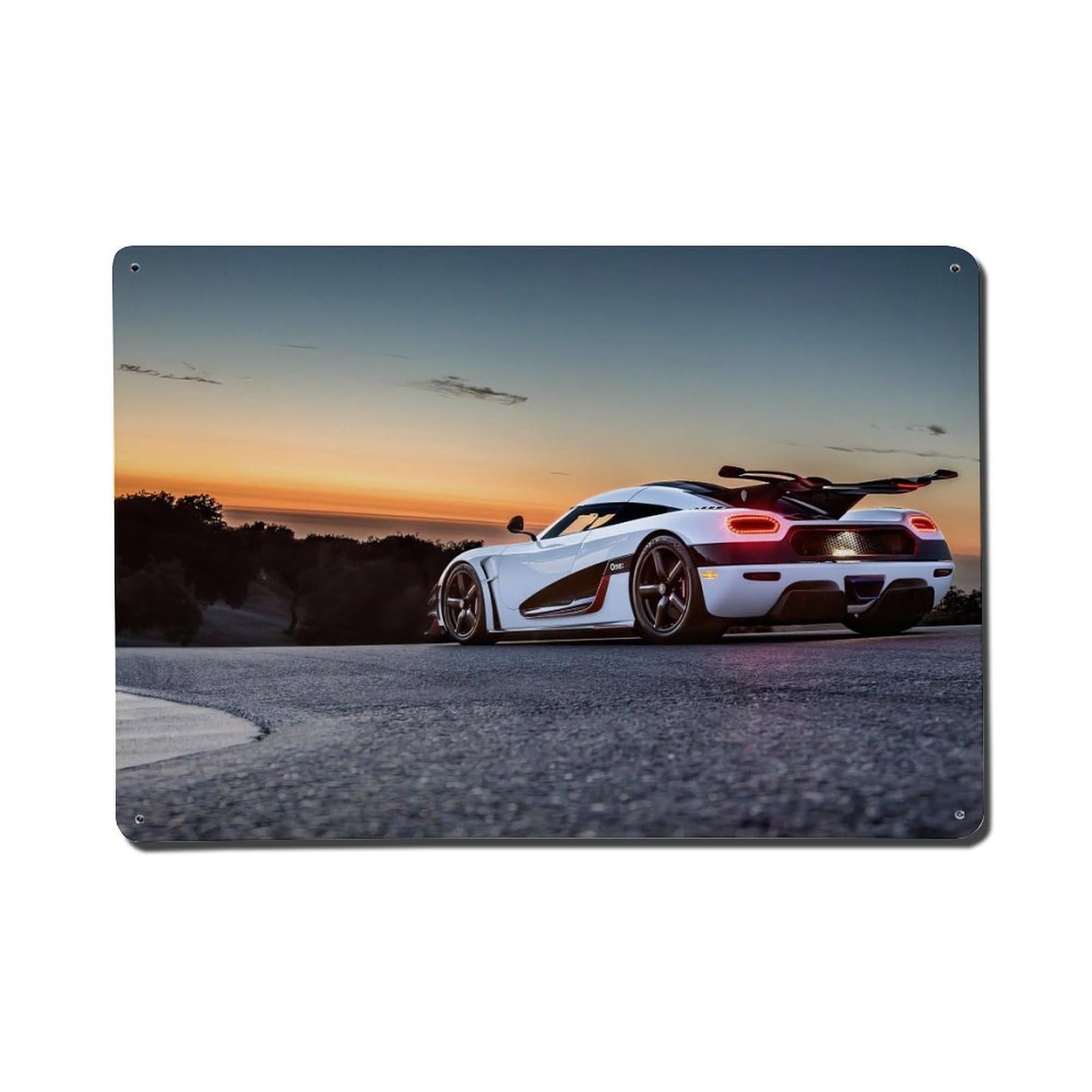 Hyper Car for Agera Racing Car Metal Tin Sign Plaque Wall Decor for Cafe, Club, Garden Metal Poster 8x12Inch