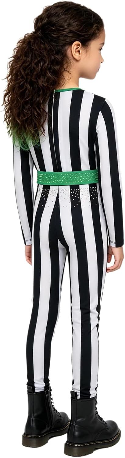 Girls Striped Dance Bodysuits Vertical Striped Unitard