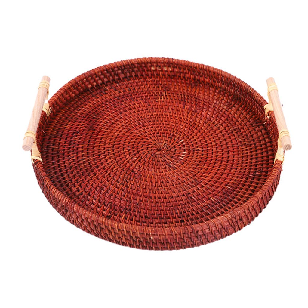 Panier décoratif tressé main et plateau de rangement domestique