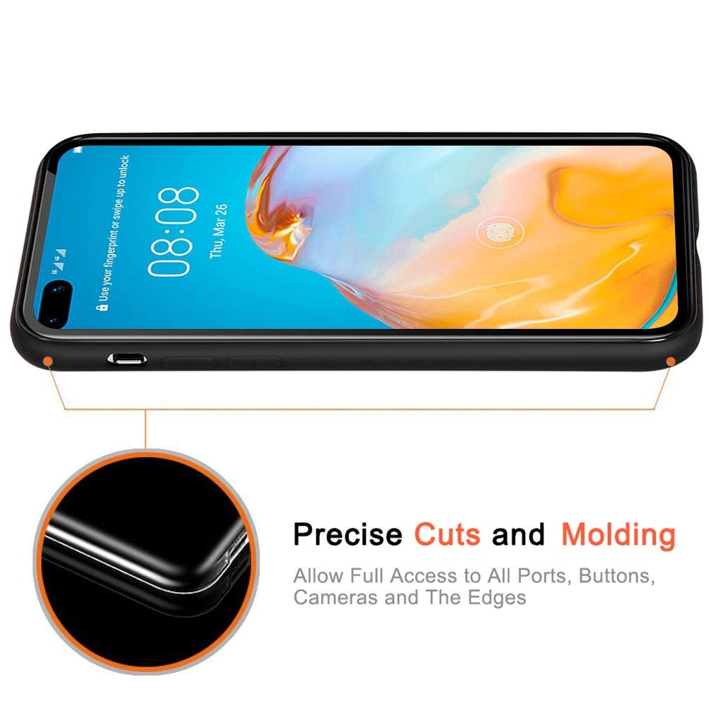 Yoedge Compatibile per Huawei P30 Pro Cover con 3D Cartone Carino Disegni 6,47, Custodia Protettiva Ultra Sottile in Silicone TPU Rosa Antiurto Flessibile Bumper Case, Pesca 1