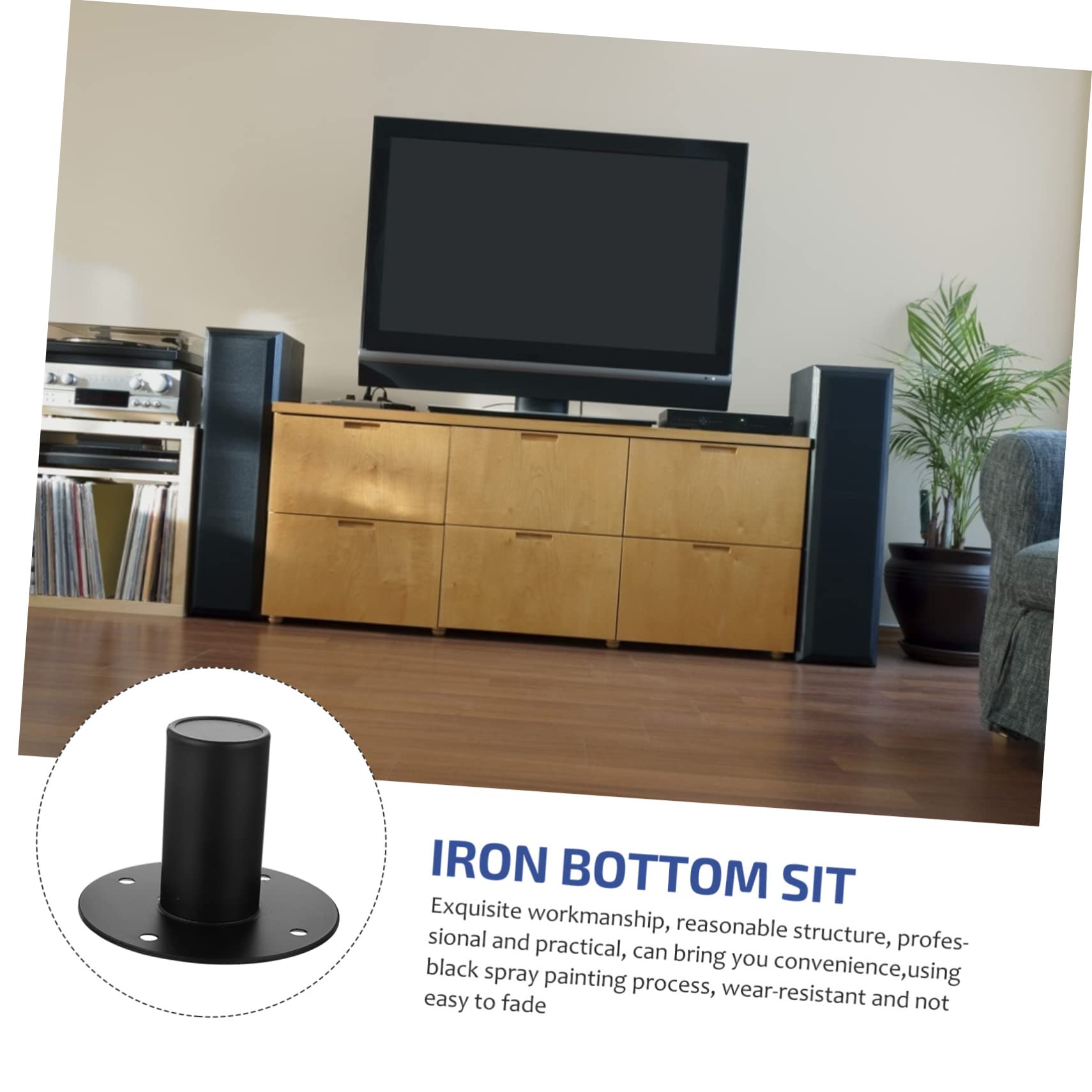 Kisangel Speaker Bracket Wall Mount Metal Speaker Stand for Stage Box Seat Unique Design Strong Load Capacity Easy to Install