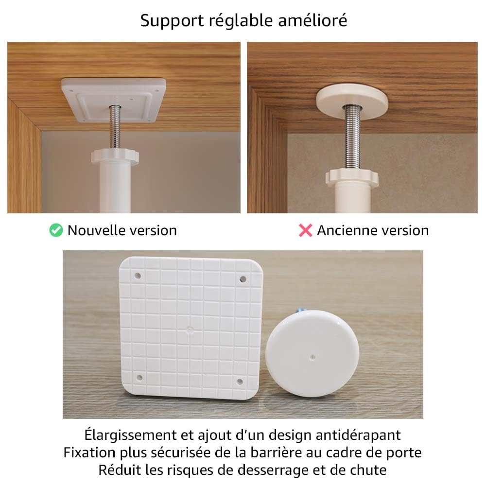 unipaws Barrière de sécurité pour Chat, Extra-Haute de 190 cm, barrière pour Animaux, avec Serrure, barreaux rapprochés, Montage sans perçage, Usage intérieur