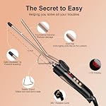 1/2 Inch Small Curling Iron, 13mm Skinny Curling Wand for Short Hair, Pixie Cuts & Bangs, Ceramic Thin Hair Curler for Tight Ringlets & Spiral Curls, Travel Dual Voltage, up to 480°F
