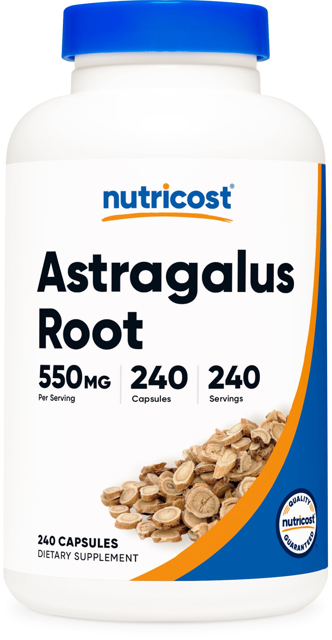 Nutricost Astragalus Capsules 550mg, 240 Capsules - Non-GMO and Gluten Free