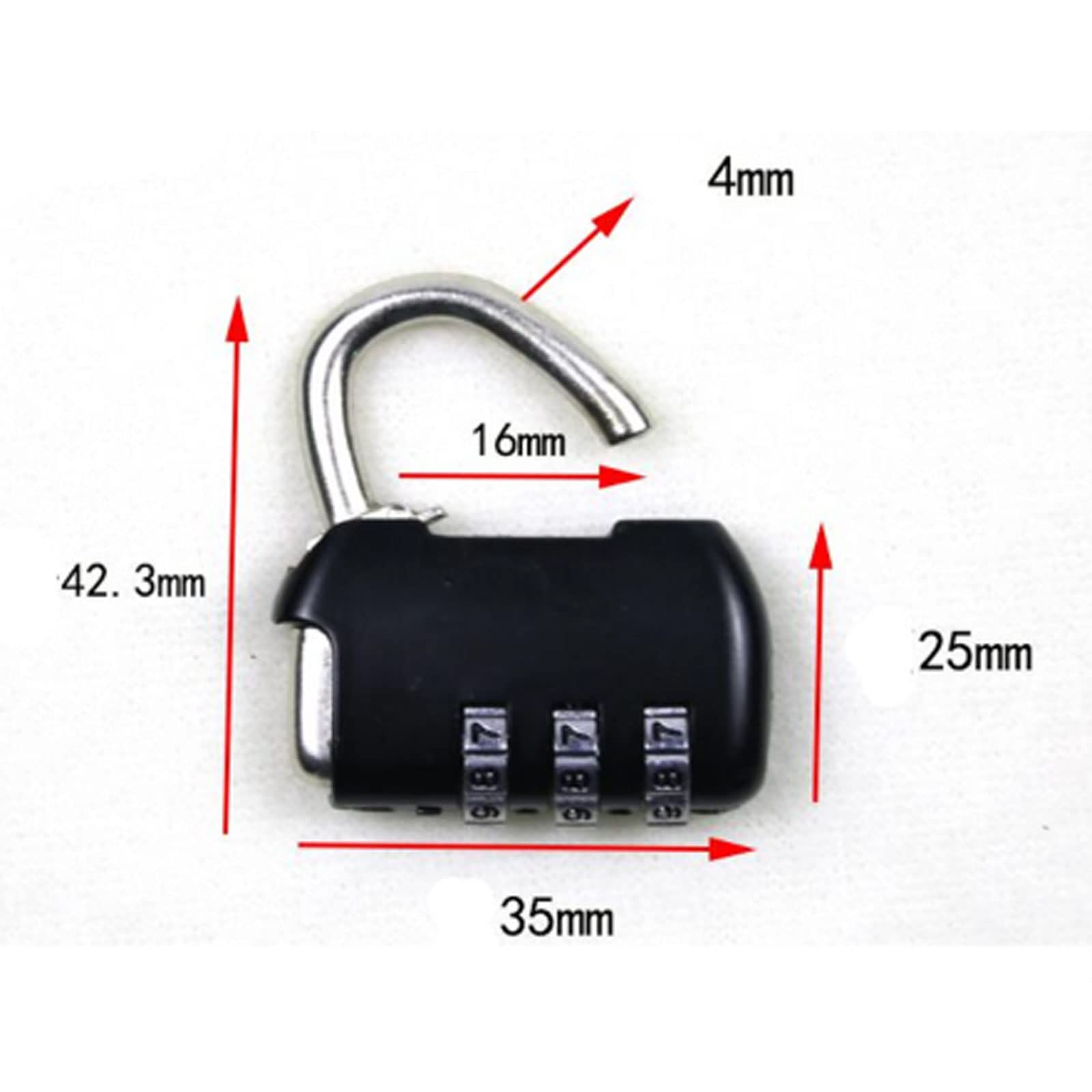 Lucchetti a combinazione， Lucchetti per valigie Lucchetto con codice for bagagli, valigie, zaini e borse, lucchetto for armadietti, lucchetto for cassetti(B,B)