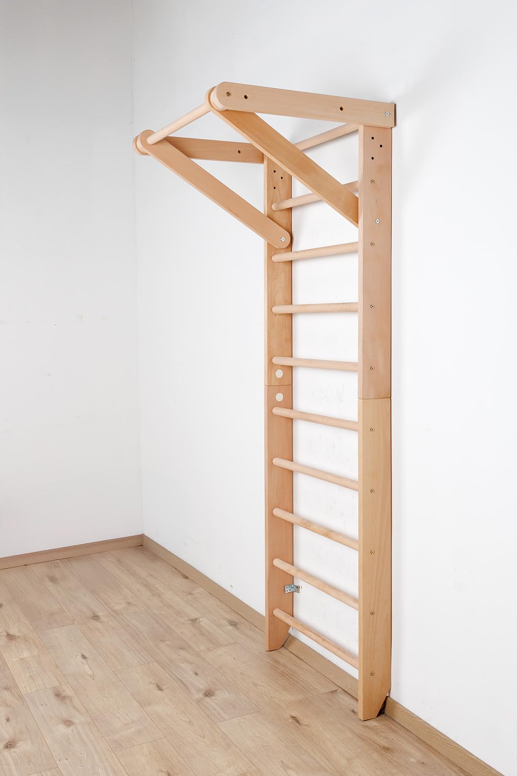 Ściana gimnastyczna drewniana "Sport-1-240" – Drabinka Gimnastyczna dla Dzieci i Dorosłych, Wall Bar do Home Gym, Kids Room, Fitness, Ćwiczenia i Zabawa, Swedish Ladder, Wooden wall bar