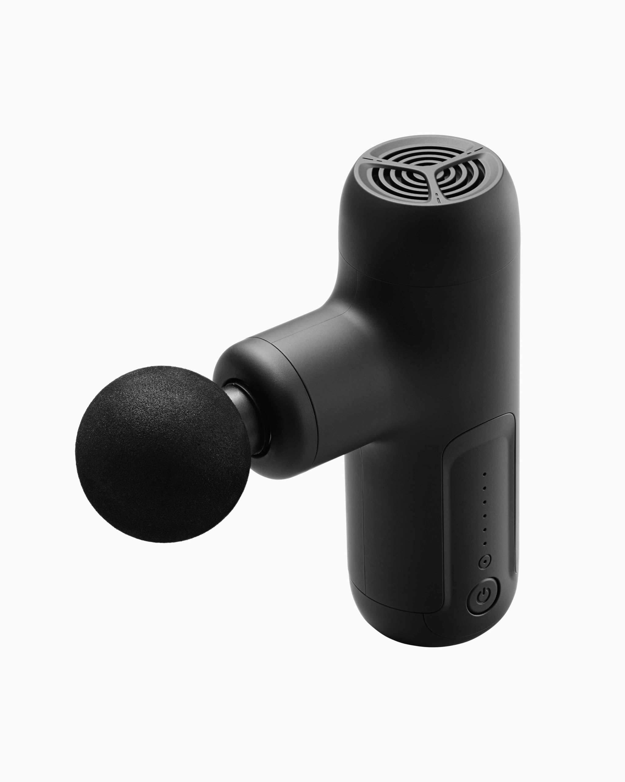 Close-up of the Flowlife Flowgun Air massage gun showing the brand logo and controls