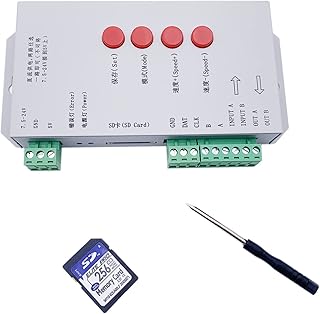 T1000S T-1000S SD Card for WS2801 WS2811 WS2812B LPD6803 led Pixel Controller RGB Full Color DC5V-24V RGB Play Video SPI, Multicolor