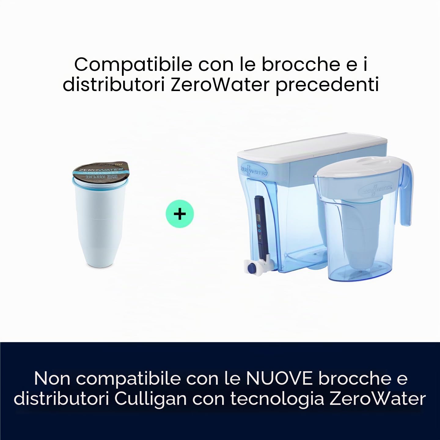 ZeroWater Filtri Caraffa Acqua a 5 Fasi, Filtri Caraffa Filtrante con Certificazione NSF - Filtri Acqua - Riducono la Presenza di Piombo, PFOA/PFOS e Altri Metalli Pesanti - Confezione da 4, Bianco