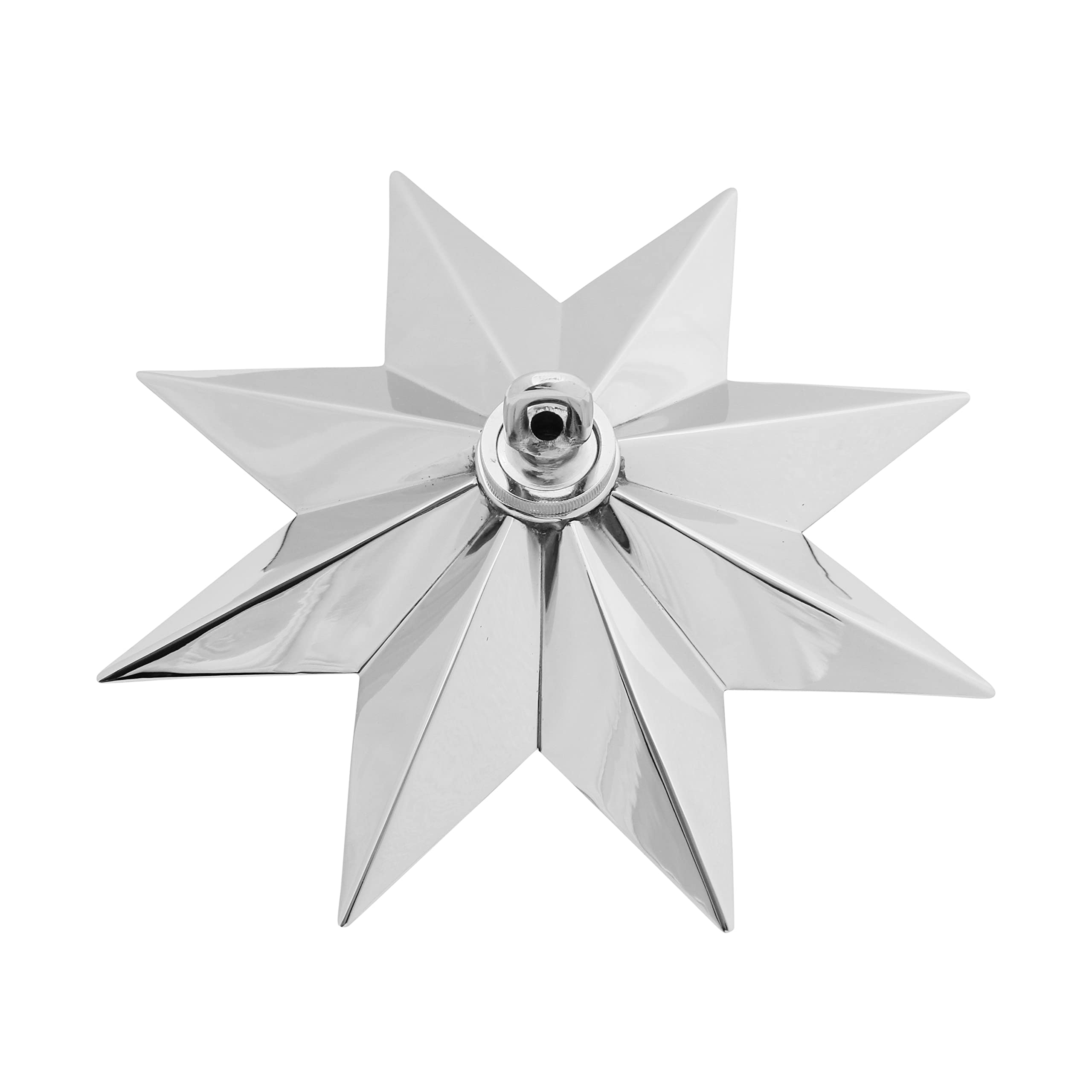 RCH Hardware CN-BR11H-218 Brass Modern Star Ceiling Canopy, 8.6 Inch, Polished Chrome