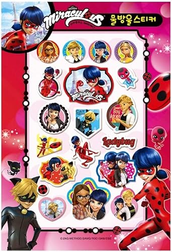 Miniatura 3 de Milagrosa mariquita múltiple libro de calcomanías extraíble DIY divertido juguete juego Deco Kid Character & KEM 0.315 in Slide mariquita encanto 1