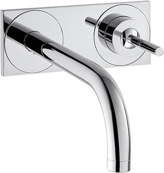 Hansgrohe Waschbeckenarmatur UP Axor Uno Chrom mit Auslauf 22cm und Platte 38115000