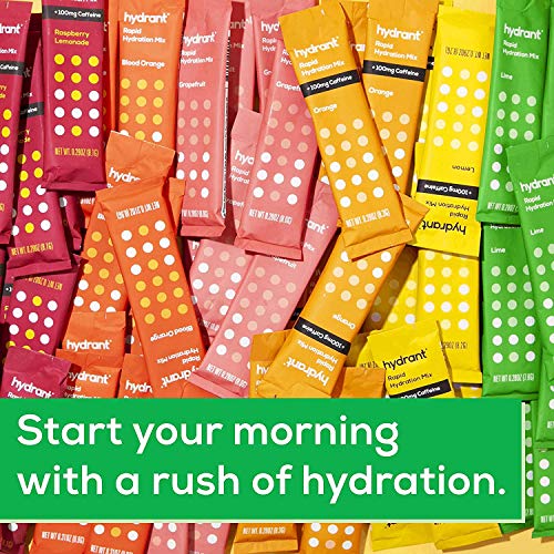 Hydrant Rapid Hydration Mix, Variety Pack, Rehydrate Electrolyte Drink Mix, Electrolytes Powder Packets, Helps Rehydrate Better Than Water, Variety Pack (30 Pack, Hydration)