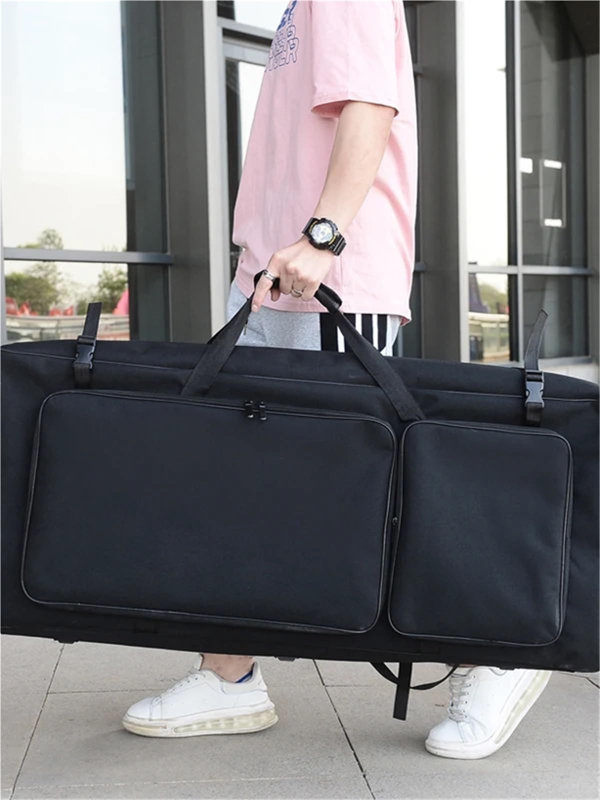 Funda Para Teclado Bolsa doble impermeable for piano electrónico portátil de 61 teclas, digital inteligente, estuche for instrumentos NP12 y NP15(Np12 is suitable for black)