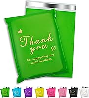 Vista 8 de Sobre de polietileno de agradecimiento 6x9 pulgadas 100 piezas, bolsas de envío impermeables y resistentes al desgarro para ropa, bolsas de correo