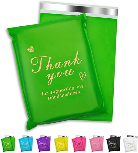Miniatura 8 de Jowlroel Thank You - Sobres de polietileno de 6 x 9 pulgadas, 100 unidades, bolsas de envío impermeables y resistentes al desgarro para ropa, bolsas