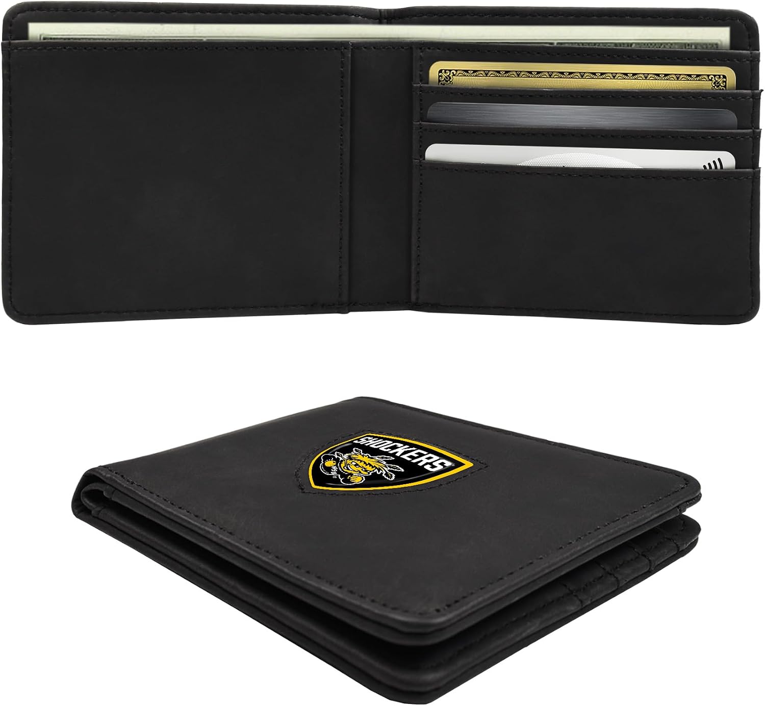 Littlearth NCAA Shield Wallet - Officially Licensed Teams In Black & Brown Colors
