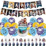 Hello Neighbor Birthday Party Decorations, Adventure Game Themed Party Supplies set with Happy Birthday Banner, Cake Cupcake Toppers, Balloons for Kids Adults Birthday Party Favors
