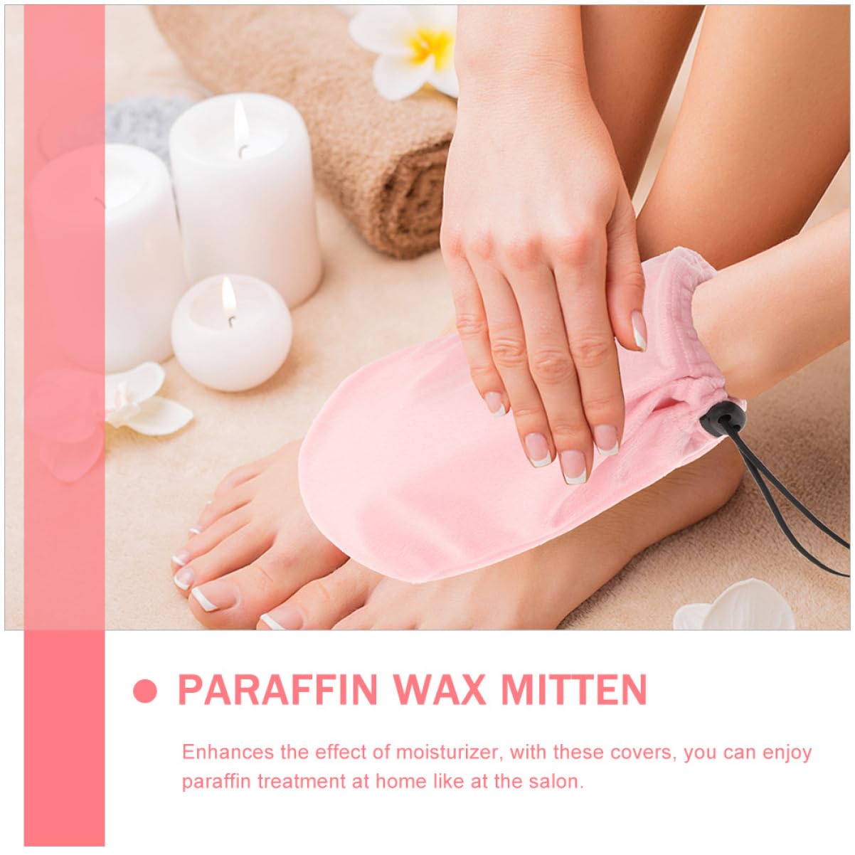 CANIGHT Moisturizing Cotton Hand Covers Paraffin Wax Gloves 2 Pairs for Overnight Dry Hand Care Therapy