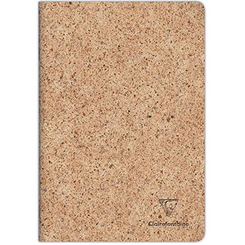 Clairefontaine 83523C - Un Cahier Piqué Cousu Fil couverture Papier à base de Coques de Cacao - A4 21x29,7 cm 96 Pages Lignées papier Ivoire 90g - Avec...