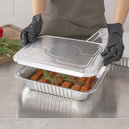 Miniatura 7 de Restaurantware Solo tapas tapas de sartén de aluminio lux, 25 tapas de bandeja de aluminio listas para horno. Las bandejas se venden por separado,