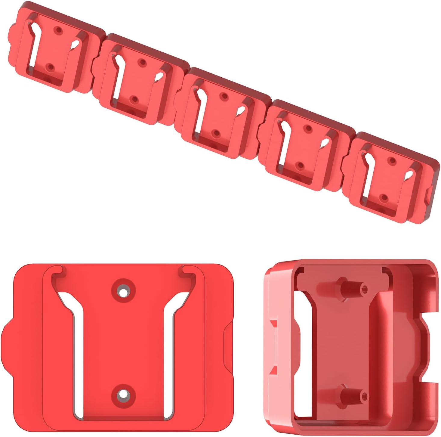 Battery Holder for Milwaukee 18 18V Battery (No Battery), 10Packs Wall Mount Batteries Storage for Wall, Work Van, Shelf, Toolbox thumbnail