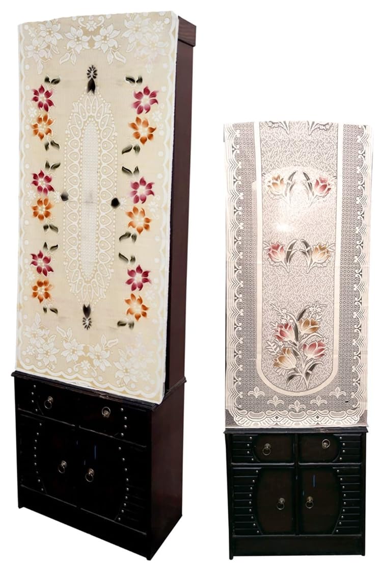 Kuber Industries Cotton Flower Design Decorative Dressing Mirror Cover|Size 76 x 184 CM (White & Orange)-44KM0184 & Kuber Industries Cotton Dressing Mirror Cover - Beige (61x26 Cm) (B0CCV2FP11) Amazon Price History, Amazon Price Tracker