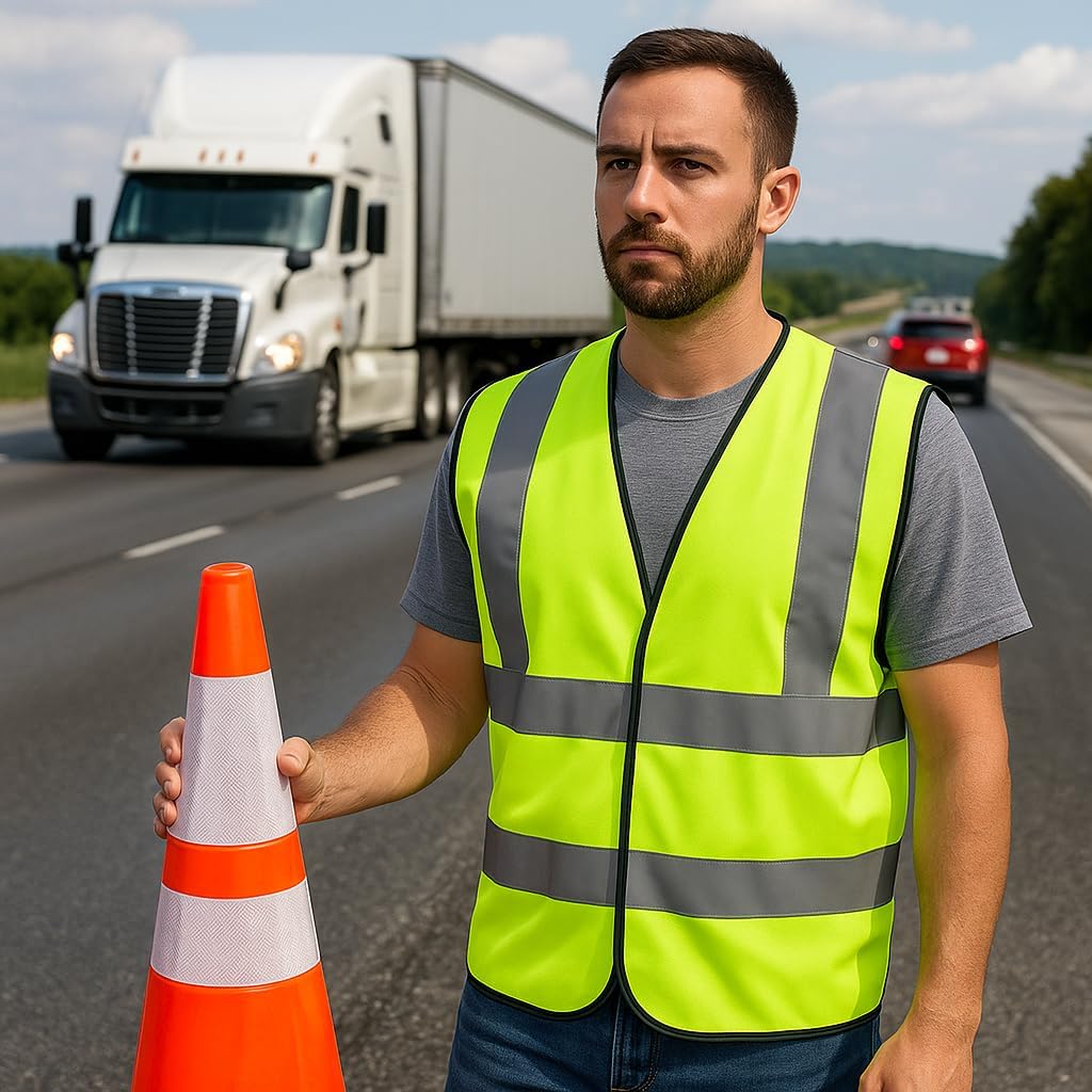 Reflective Safety Vest for Men and Women – High Visibility Yellow Vest with Reflective Strips, Lightweight Breathable Mesh, ANSI Compliant for Construction, Cycling, Running, and Outdoor Work - Image 3