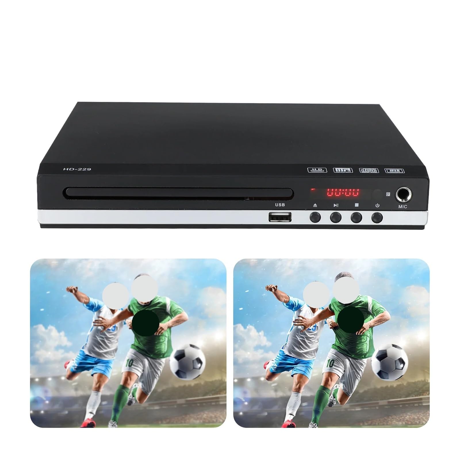 Lettore Compatto Portatile Multi-regione Mini Lettore for Studio Musicale Dispositivo Video Domestico