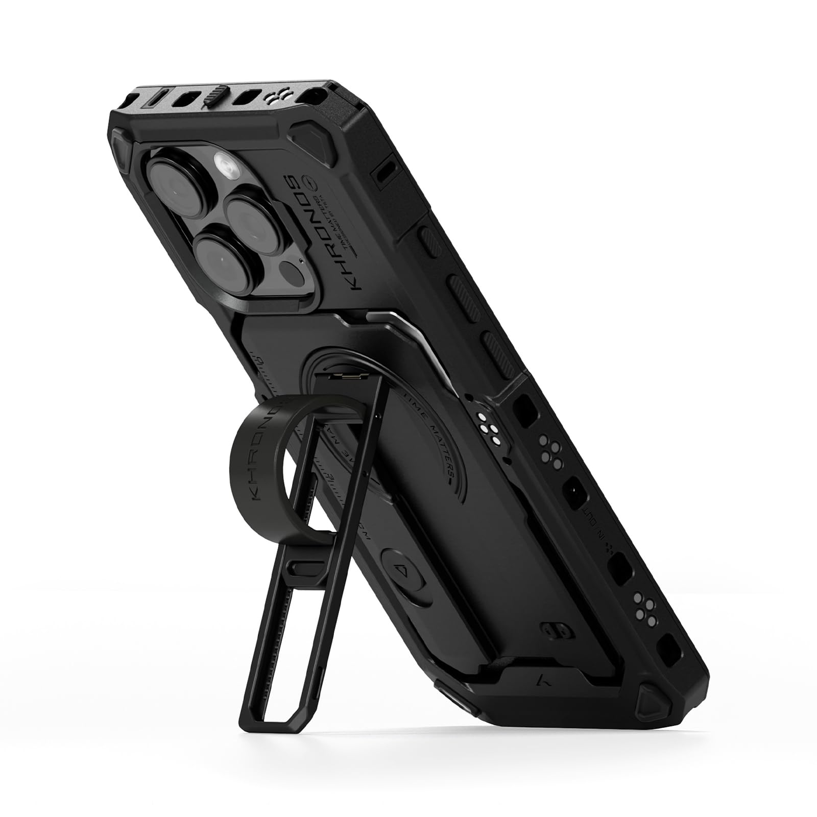 TILTA Khronos - Jaula de teléfono para iPhone 16 Pro, plataforma de video móvil de aleación de aluminio, estabilizador de funda para teléfono inteligente para grabación de vídeo/vlog/videografía,