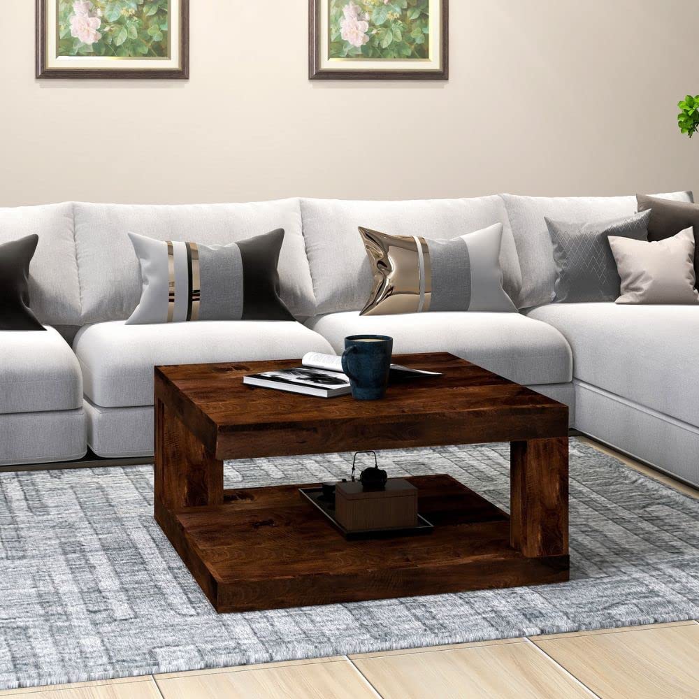 Priti Modern Sheesham Coffee Table for Living Room Center Table Solid ...