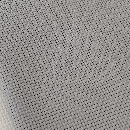 Image of KCS 4 /6 pc of 12 inch x 18 inch 18CT Counted Cotton Aida Cloth Cross Stitch Fabric (6 pc, Light Steel Grey)
