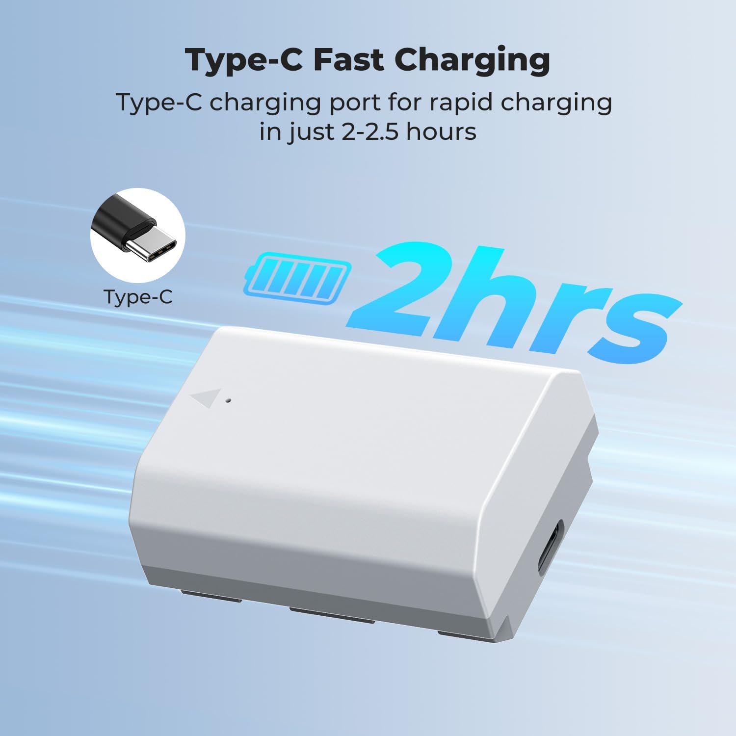 K&F CONCEPT 2600mAh NP-FZ100 Battery, 2-Pack USB-C A7iii Battery Compatible with Sony A7iv, A7iii, A7C, A6600, A6700, FX3, FX30, ZV-E1, A9, Alpha 9, Alpha 9S, A9S, A7RIII, A7RIV, A7RV, A7Siii Cameras