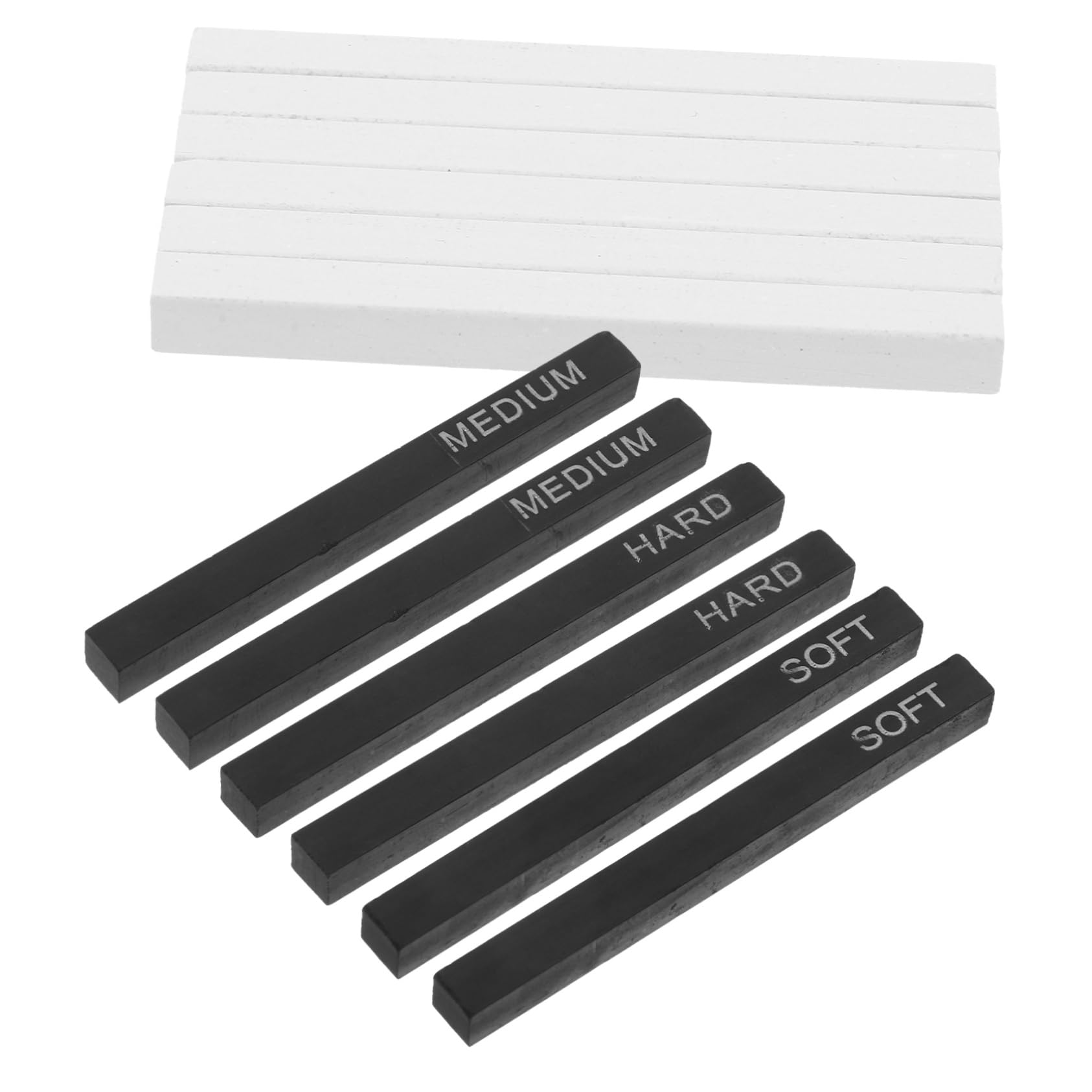 Lurrose 5juegos Lápices De Carboncillo Comprimido Para Dibujo y Sombreado Incluye Lápices De Resalte Para Estudiantes y Artistas Sketching