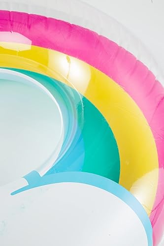 Miniatura 4 de BigMouth Inc. Over 5' Wide, Inflatable Floatie Tube, Blow Up Swim Ring, Outdoor Summer Pool Party Decor