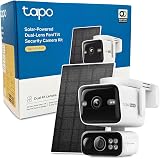 Tapo C675D KIT - Caméra de Surveillance Solaire Extérieure 4K Double Objectif - Caméra WiFi - Ultra Grand-Angle 169° + Téléobjectif Zoom 5X, Suivi Automatique IA 360°, Capture Continue 24/7 AOV - 1