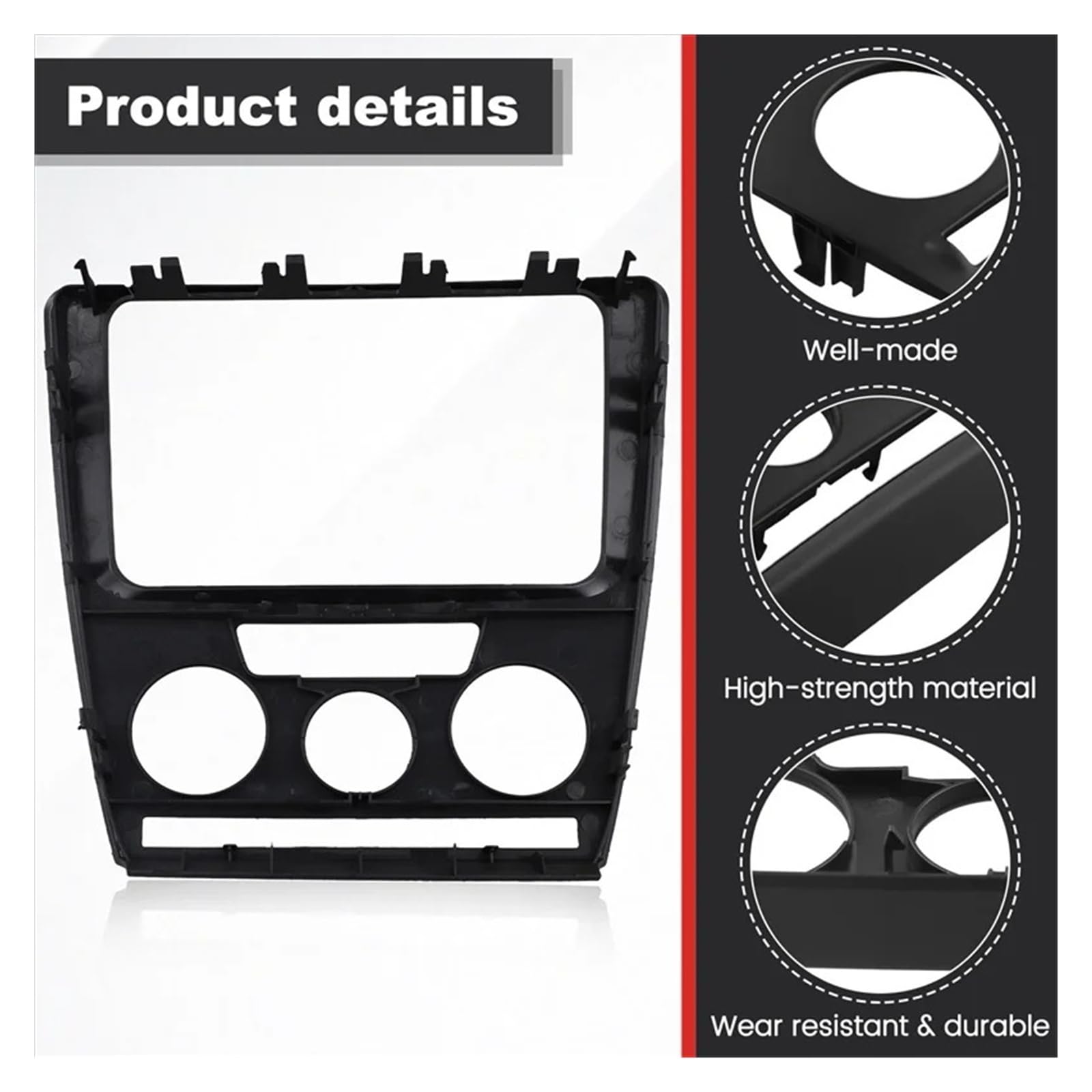 Mascherina Autoradio Cornice Stereo 2DIN per Skoda per Octavia 2007 2008 2009 Autoradio Fascia Cornice Dvd di Navigazione GPS MP5 Pannello di Copertura