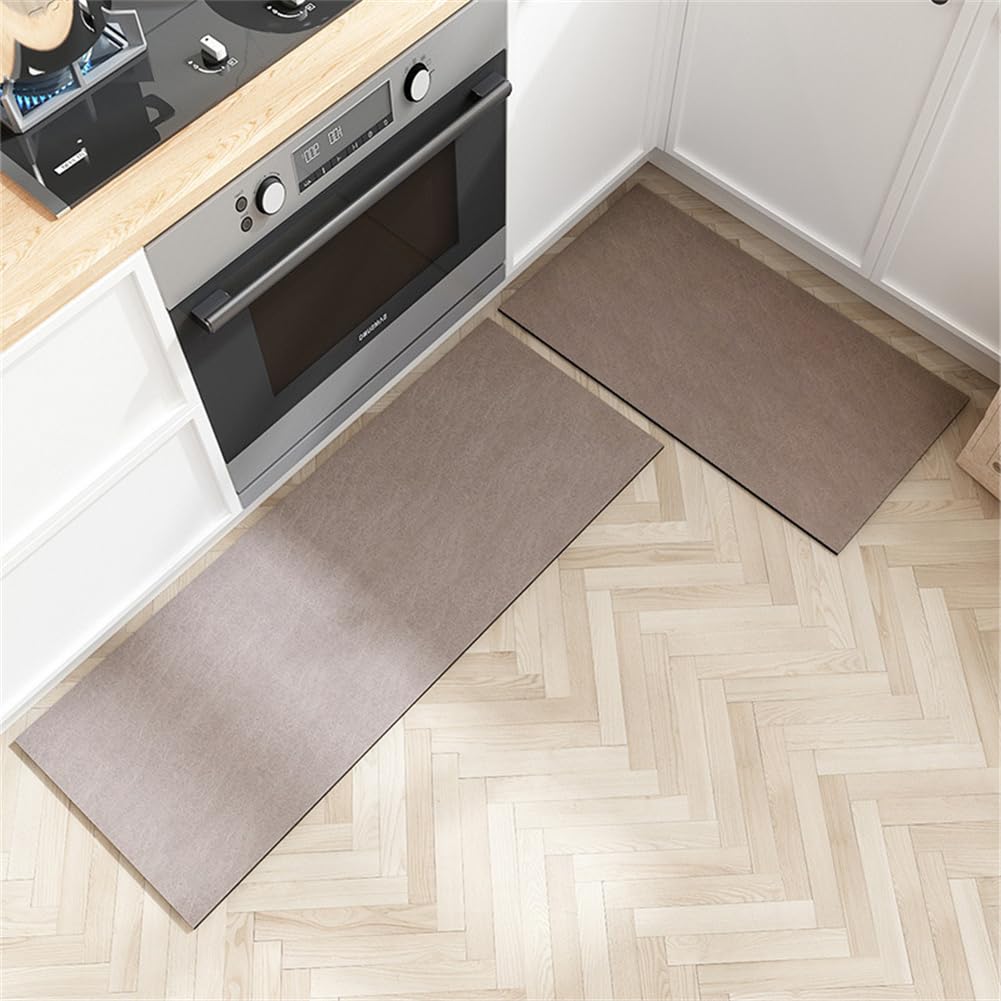 KüChenläUfer KüChenmatte 45x120cm, KüChenteppich Waschbar rutschfest, Teppich LäUfer Flur FußMatte Badematten, Wasser öL Aufnehmen Teppich KüChe Set für KüChe Wohnzimmer, Badezimmer Coffee