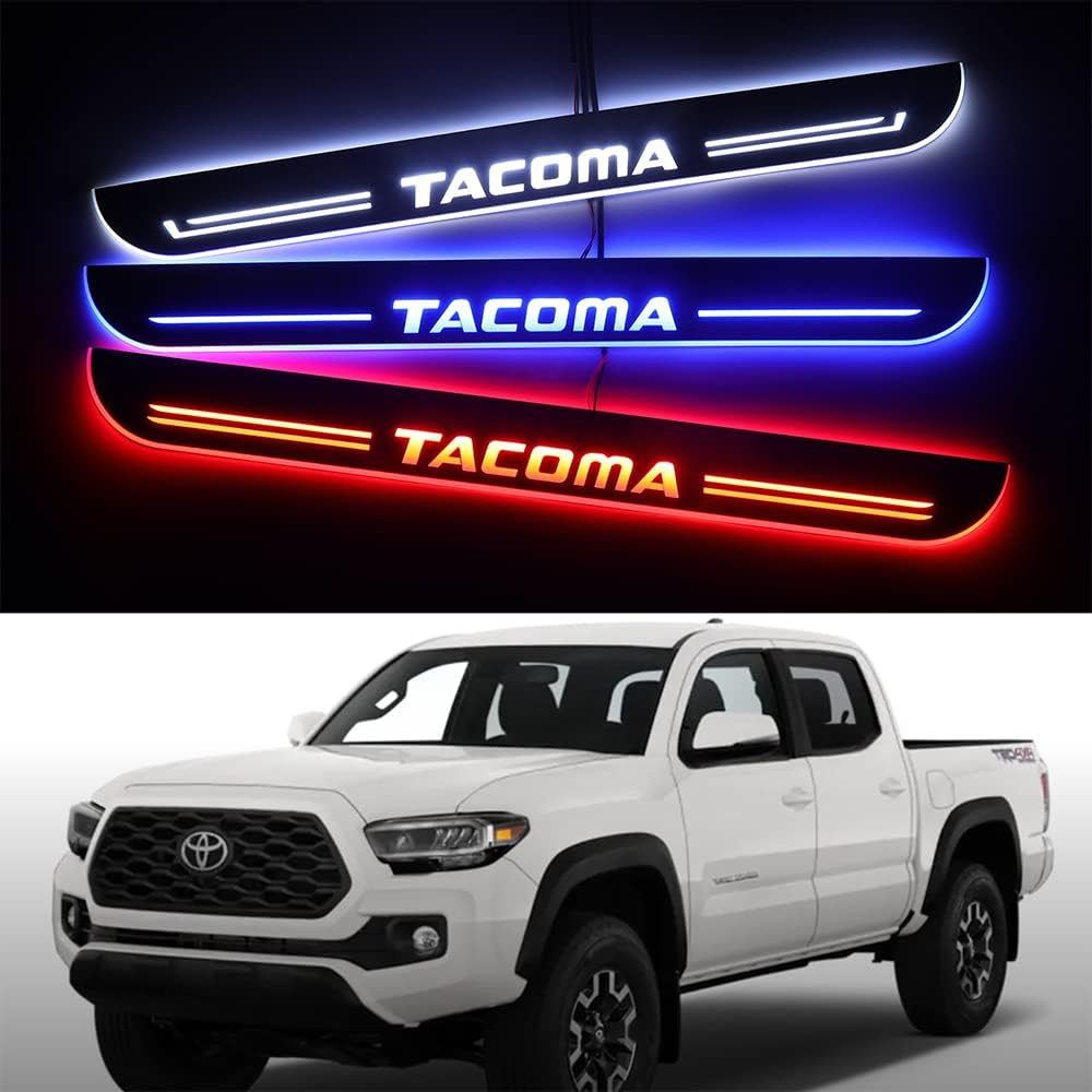 AOONUAUTO Illuminated Door Sills Door Sill Scuff Plate