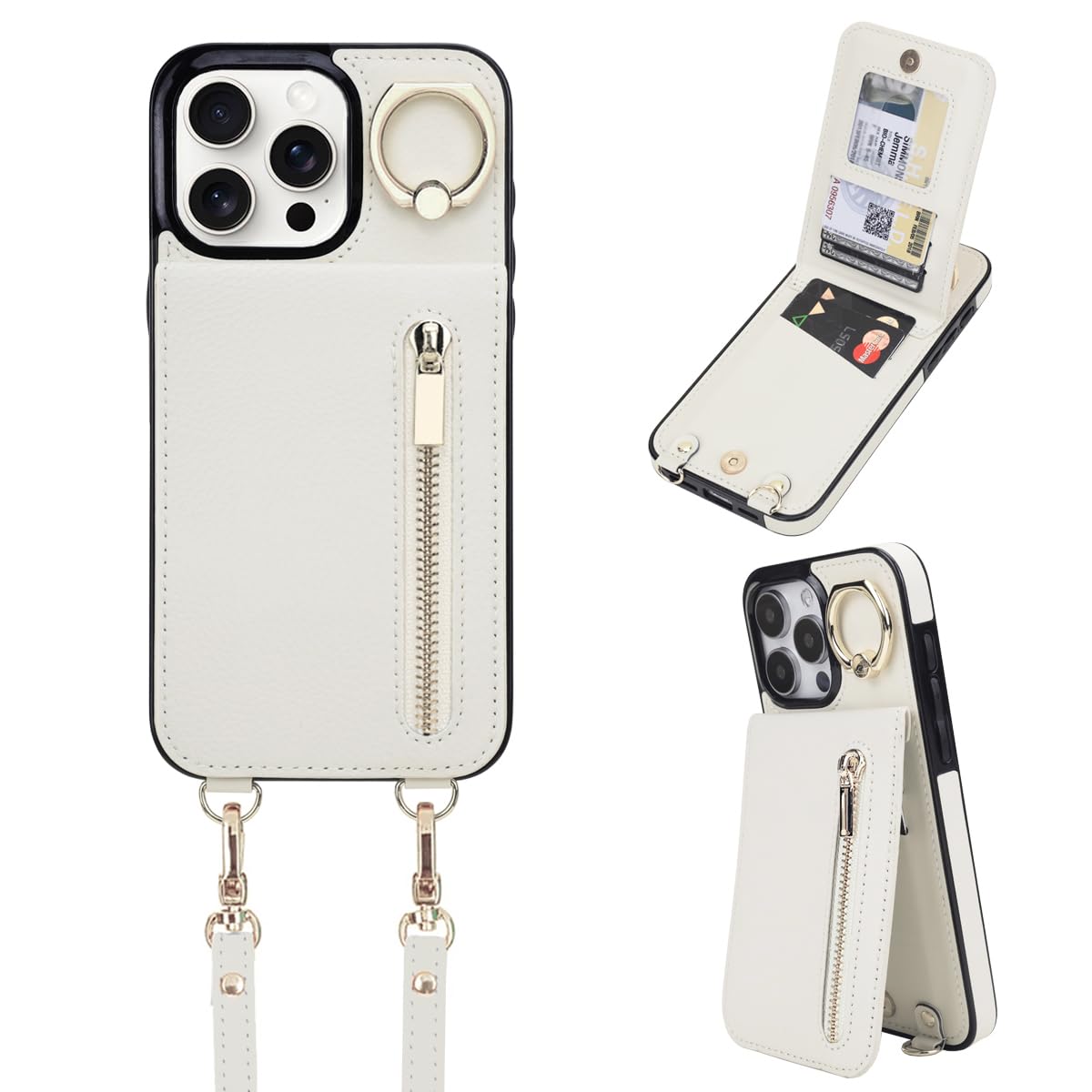 Amazon.com: uCOLOR for iPhone 12/12 Pro Wallet Case with Card