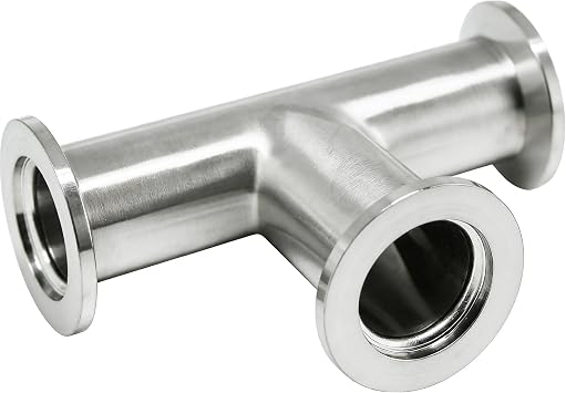 تركيبات المكنسة الكهربائية QiiMii - KF-25 Tri Clamp Tee 3 Way Stainless Steel SS304